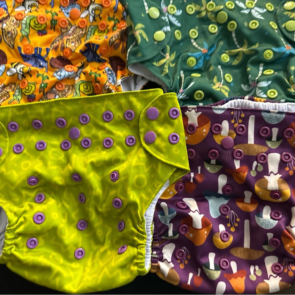 Kinder Cloth Patterned Kids Diaper Pockets